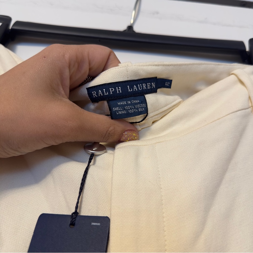 Ralph Lauren Cream Wide-Leg Trousers - Picture 4 of 6